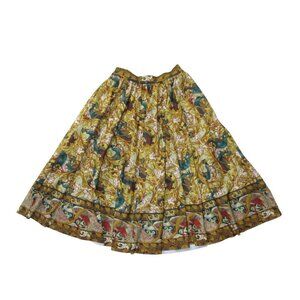 NWT BlackMilk Peacock Garden Pocket Midi A-line Flare Knee Length Skirt XXS 2XS